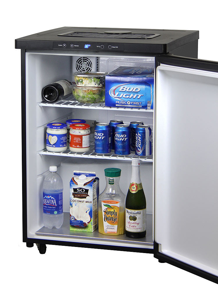 24" Wide Black Digital Kegerator - Cabinet Only